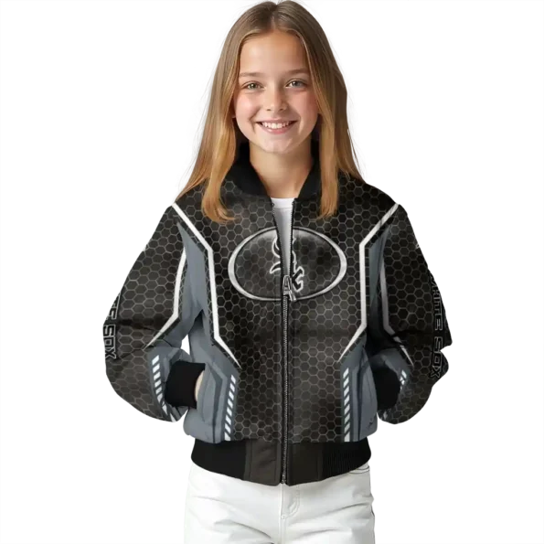 customized chicago white sox power plate black bomber jacket top rated