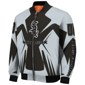 customized chicago white sox spider mark black grey crocs bomber jacket best selling