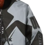 customized chicago white sox spider mark black grey crocs bomber jacket best selling