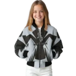 customized chicago white sox spider mark black grey crocs bomber jacket best selling