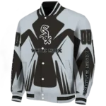 customized chicago white sox spider mark black grey crocs varsity jacket best selling