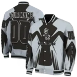 customized chicago white sox spider mark black grey crocs varsity jacket best selling