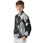 customized chicago white sox spider mark black grey crocs varsity jacket best selling
