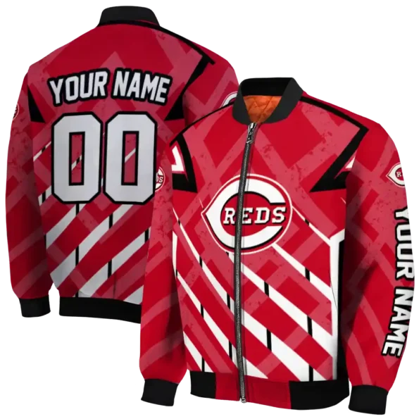 customized cincinnati reds chevron angles red bomber jacket fashion forward