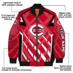 customized cincinnati reds chevron angles red bomber jacket best selling