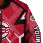 customized cincinnati reds chevron angles red bomber jacket best selling