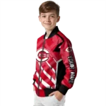 customized cincinnati reds chevron angles red bomber jacket best selling