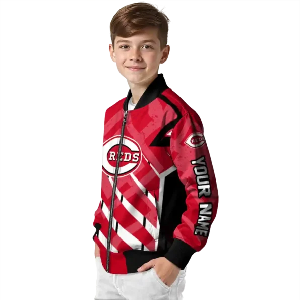 customized cincinnati reds chevron angles red bomber jacket trendy