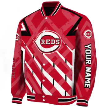 customized cincinnati reds chevron angles red varsity jacket best selling