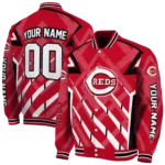 customized cincinnati reds chevron angles red varsity jacket best selling