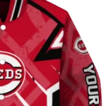 customized cincinnati reds chevron angles red varsity jacket best selling