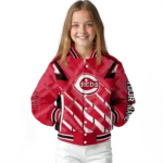 customized cincinnati reds chevron angles red varsity jacket best selling