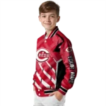 customized cincinnati reds chevron angles red varsity jacket best selling