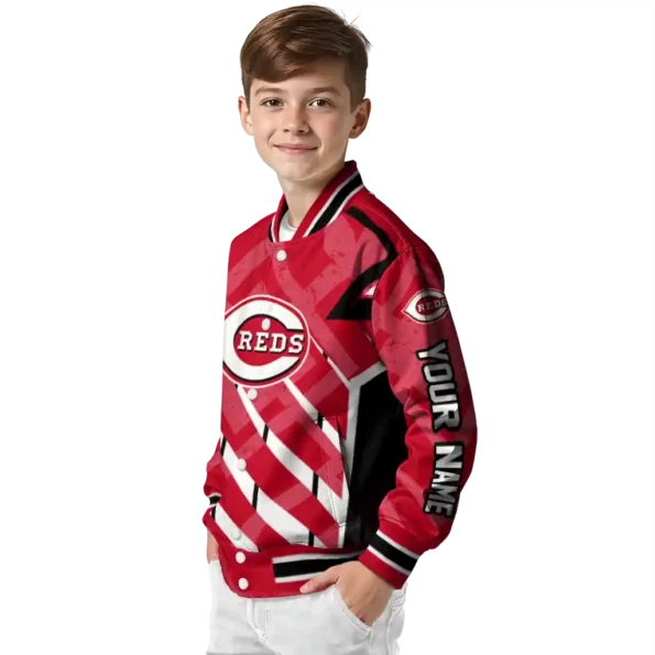 customized cincinnati reds chevron angles red varsity jacket trendy