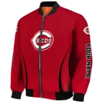 customized cincinnati reds chevron arrow red bomber jacket best selling