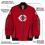 customized cincinnati reds chevron arrow red bomber jacket best selling