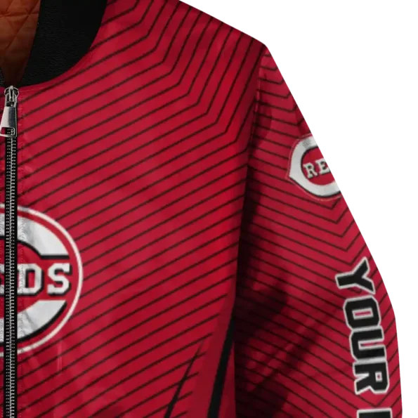customized cincinnati reds chevron arrow red bomber jacket premium grade