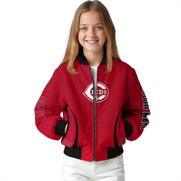 customized cincinnati reds chevron arrow red bomber jacket top rated