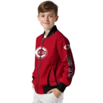 customized cincinnati reds chevron arrow red bomber jacket best selling