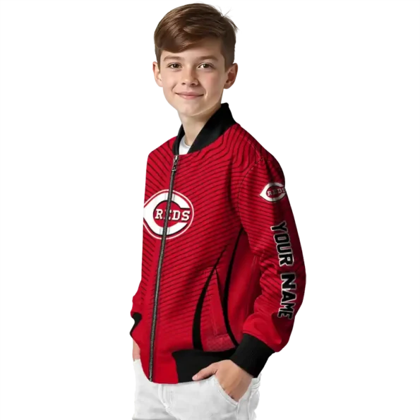 customized cincinnati reds chevron arrow red bomber jacket trendy