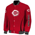 customized cincinnati reds chevron arrow red varsity jacket best selling