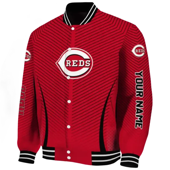 customized cincinnati reds chevron arrow red varsity jacket best selling