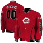 customized cincinnati reds chevron arrow red varsity jacket best selling