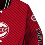 customized cincinnati reds chevron arrow red varsity jacket best selling