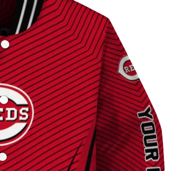 customized cincinnati reds chevron arrow red varsity jacket premium grade