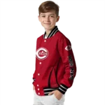 customized cincinnati reds chevron arrow red varsity jacket best selling