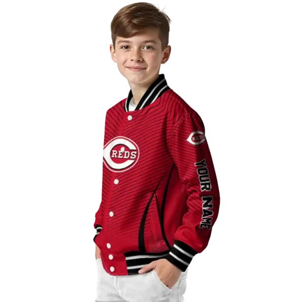 customized cincinnati reds chevron arrow red varsity jacket trendy