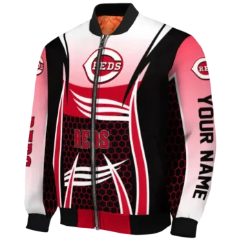 customized cincinnati reds mesh effect red black bomber jacket best selling