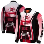 customized cincinnati reds mesh effect red black bomber jacket best selling