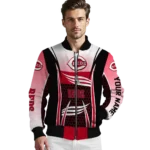 customized cincinnati reds mesh effect red black bomber jacket best selling