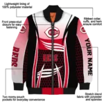 customized cincinnati reds mesh effect red black bomber jacket best selling