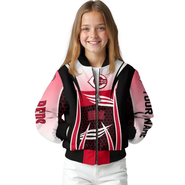 customized cincinnati reds mesh effect red black bomber jacket top rated