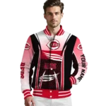 customized cincinnati reds mesh effect red black varsity jacket best selling