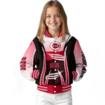 customized cincinnati reds mesh effect red black varsity jacket best selling