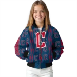 customized cleveland guardians bolt stripe navy blue bomber jacket best selling