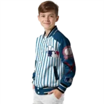 customized cleveland guardians eagle baseball navy blue white varsity jacket best selling