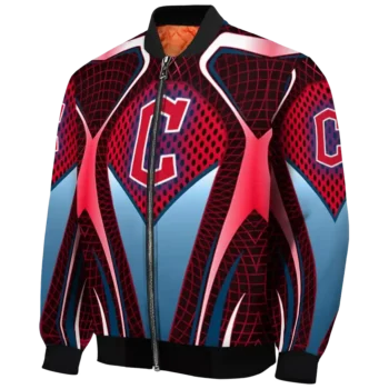 customized cleveland guardians mesh chest red crocs black bomber jacket best selling