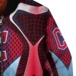 customized cleveland guardians mesh chest red crocs black bomber jacket best selling