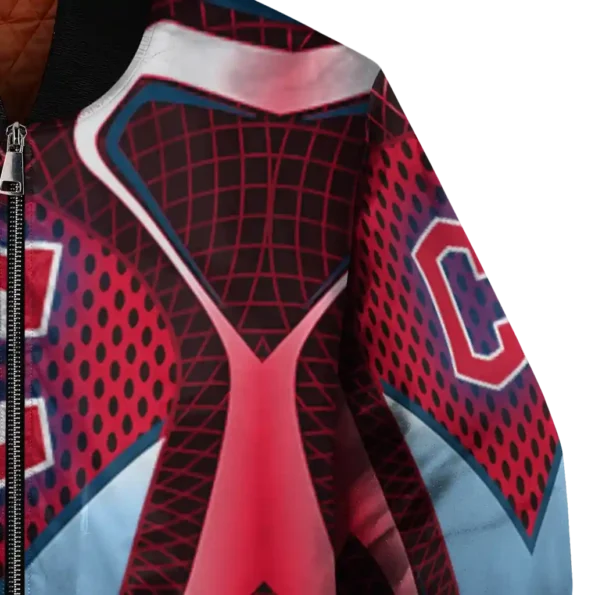 customized cleveland guardians mesh chest red crocs black bomber jacket premium grade