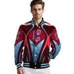 customized cleveland guardians mesh chest red crocs black varsity jacket best selling