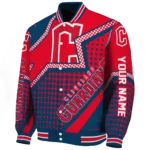 customized cleveland guardians star burst navy blue varsity jacket best selling