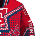 customized cleveland guardians star burst navy blue varsity jacket best selling