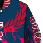 customized cleveland guardians winged blaze navy blue white varsity jacket best selling