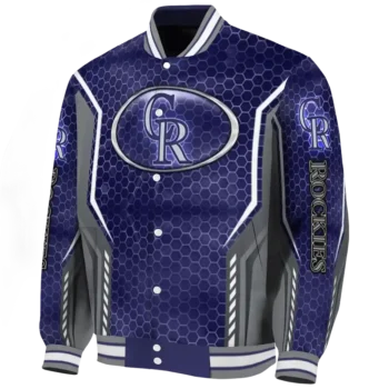 customized colorado rockies power plate blue varsity jacket best selling