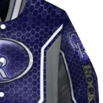 customized colorado rockies power plate blue varsity jacket best selling