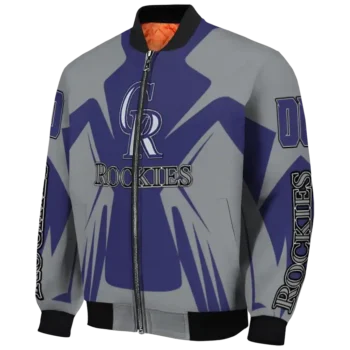 customized colorado rockies spider mark blue black crocs bomber jacket best selling